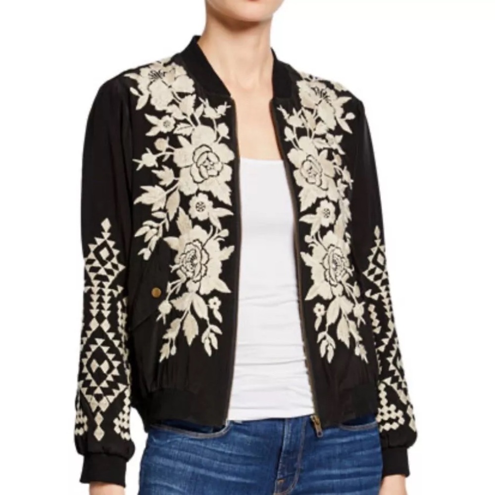 Johnny Was Mela Bomber Jacket, L